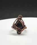 Black Star Diopside Ring in Copper - size 7 1/2