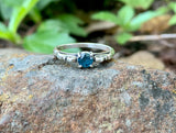 Blue Topaz Ring in Sterling Silver - size 8
