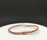 Copper Bead and Coiled Copper Bracelet