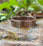 Solid Copper textured ring - in size 11. 