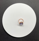 Multi-Colored Purple Amethyst Ring set in copper.