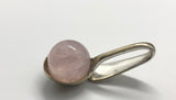 Novel Rose Quartz Pendant on a tiny repurposed spoon