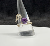 Beautiful Purple Charoite and hand woven Sterling Silver Ring.