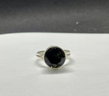 Sterling Silver Green Tourmaline Ring - size 6 3/4