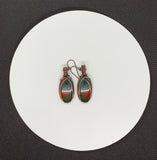 Bloodstone and Copper Earrings