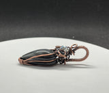 Velvet Obsidian Pendant in Copper