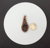 Agni Manitite Tektite Pendant in wire wrapped copper. 