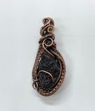 Agni Manitite Tektite Pendant in wire wrapped copper. 