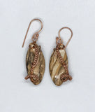 Elegant Picture Jasper and Copper Earrings