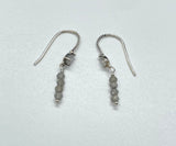 Sterling Silver Earrings with Faceted Rainbow Moonstone and Faceted Labradorite dangles.