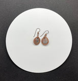 Hypoallergenic Calsilica and Woven Copper Earrings