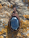 Facet Cut Lapis Lazuli Pendant in Copper