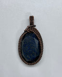Facet Cut Lapis Lazuli Pendant in Copper