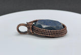 Facet Cut Lapis Lazuli Pendant in Copper