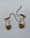 Picasso Jasper and Hammered Copper Earrings