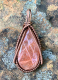 Dazziling Sunstone Pendant in Copper