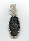 Spectacular Large Psilomelane Pendant in Sterling (.925) and Fine (.999). 