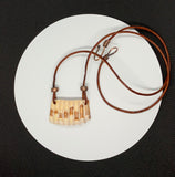 Shell, Copper and Leather Necklace