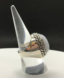 Bold Blue Lace Agate Ring in Sterling Silver  - size 8