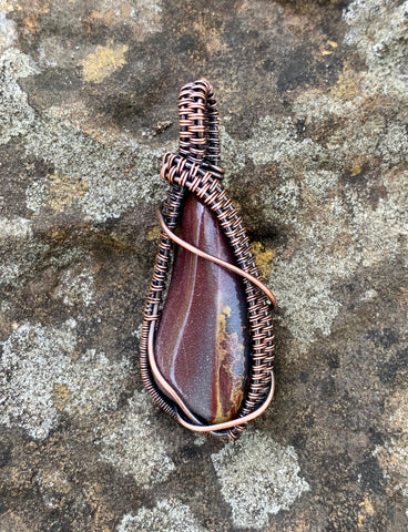 Tumbled Jasper Pendant in Copper Pendant