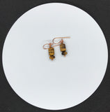 Shimmering Tiger Eye and Copper Earrings