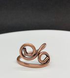 Heavy Gauge Copper Curls Ring - adjustable size 8-9