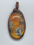 Maligano Jasper Pendant wrapped in Copper