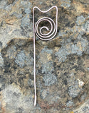 Whimsical Hammered Copper Cat Shawl Pin, that can also double as a Bookmark! 