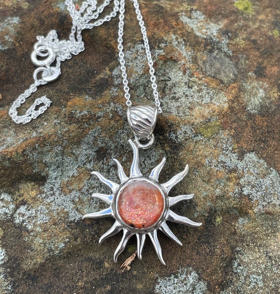Silver Sun Pendant, Solar Symbol - SunnyArmenia