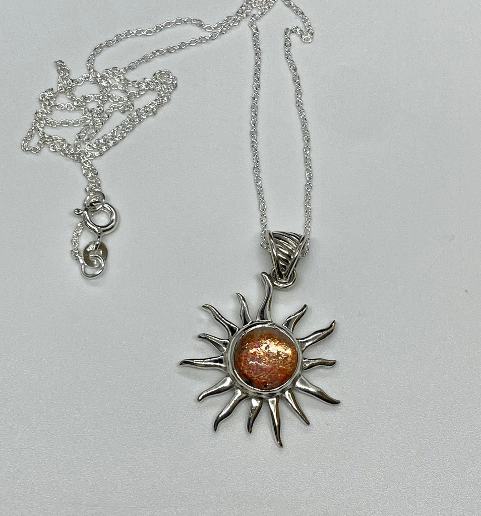Jewelry Trends Sterling Silver Sun with Moon Phases Pendant with Moons |  Jewelry Trends