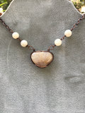 Tumbled San Jacinto River Rock and Sunstone necklace