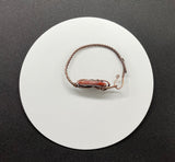 Red Brecciated Jasper and Wire Wrapped Copper Bracelet.