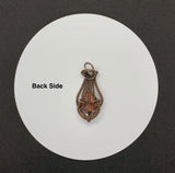 Tumbled Red Jasper Pendant in wire wrapped Copper