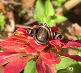 Petrified Wood and Copper Ring - Size 7