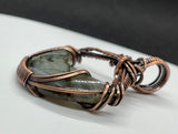 Labradorite Moon Pendant in Copper with Amazonite Star