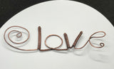 Hammered Copper and Wire Wrapped Copper "Love" Bookmark.  