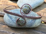 This bracelet has been antiqued, polished and sealed. 