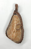 Tumbled Rhyolite Pendant wrapped in Copper