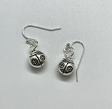 Sterling Silver Ladybug Earrings.