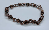 Hand formed Copper Links Bracelet - 6 3/4"