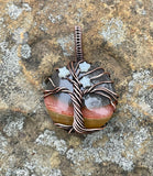 Polychrome Jasper Tree of Life Pendant in Copper
