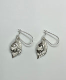 Realistic Sterling Silver Leaf Earrings on Sterling Kidney Ear Wires.