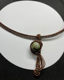 Handwoven Copper Choker Collar Necklace. This choker can be worn by itself or add a pendant of your choice. 