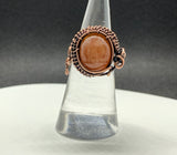 Sunstone and Copper Ring - adjustable size 6-6 1/2