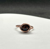 Mahogany Obsidian Ring in Copper.  Size 7 1/2