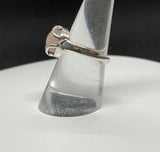 Sterling Silver Rose Quartz Ring - Size 7. 