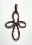 Lightweight Hand Woven Celtic Copper Cross Pendant. 