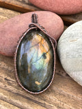 Labradorite and Copper Pendant