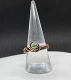 Shimmering Electroplated Quartz Ring in Copper. Size 8 1/2. 