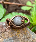 Unique Labradorite and Copper Ring. 